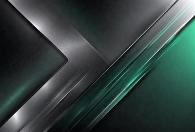 The primary subject of the image is a metal surface, possibly a metal wall or a metal frame. The setting is a dark room, and the visual style appears to be a combination of a photo and digital art. The dominant colors in the image are green and black, creating a moody atmosphere.
