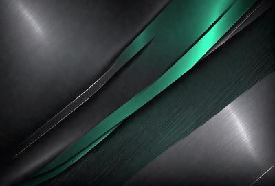 The primary subject of the image is a green and black patterned design. The setting is a black background, and the visual style appears to be a combination of digital art and illustration. The dominant colors are green and black, creating a bold and striking appearance.