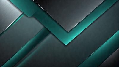 The primary subject of the image is a blue and green geometric pattern. The setting is a dark background, which contrasts with the vibrant colors of the pattern. The visual style appears to be a digital art or illustration, as the pattern is intricate and well-defined. The dominant colors are blue and green, creating a calm and soothing atmosphere.