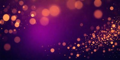 The primary subject of the image is a purple background with a pattern of bright, glowing lights. The setting appears to be a dark room, and the visual style is a combination of a photo and digital art. The colors and mood of the image are predominantly purple and dark, creating a moody and atmospheric scene.