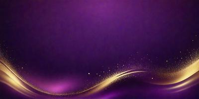 The primary subject of the image is a purple background with a gold swirl pattern. The setting is a dark background, which contrasts with the gold swirl pattern. The visual style is a digital art or illustration, creating a unique and eye-catching design. The colors and mood of the image are dominated by the purple and gold tones, giving it a vibrant and lively atmosphere.