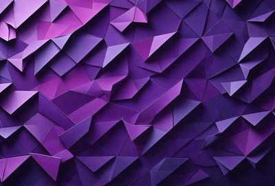 The primary subject of the image is a purple wall with a geometric pattern. The setting is a room with a purple wall, and the visual style is a digital art or illustration. The dominant colors are purple and pink, creating a calm and soothing atmosphere.