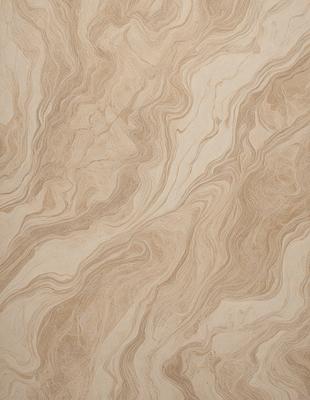 The image features a brown and white marbled pattern on a wooden surface. The primary subject is the intricate design of the marbled pattern, which creates a visually appealing and textured appearance. The setting is a wooden floor, and the visual style is a close-up of the marbled pattern. The colors and mood of the image are warm and earthy, with the brown and white tones creating a sense of natural beauty and elegance.
