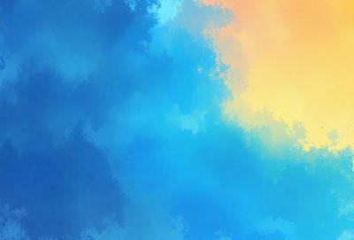 The primary subject of the image is a blue and yellow cloudy sky. The setting is a cloudy blue sky with a yellowish hue, creating a vibrant and dynamic atmosphere. The visual style of the image is a combination of digital art and illustration, with the cloudy sky being the main focus. The colors and mood of the image are predominantly blue and yellow, with a sense of movement and energy.