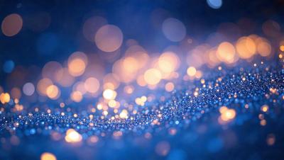 The primary subject of the image is a blue background with a pattern of bright, shining lights. The setting appears to be a nighttime sky, with the lights creating a mesmerizing effect. The visual style of the image is a combination of a photo and digital art, as it captures the beauty of the night sky with the shining lights. The colors and mood of the image are predominantly blue, with the bright lights adding a sense of warmth and energy to the scene.