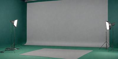 The primary subject of the image is a large white wall. The setting is a room with a green floor, and the visual style is a photo. The colors and mood of the image are predominantly white and neutral, creating a clean and minimalist atmosphere.