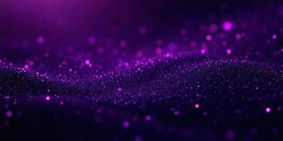 The primary subject of the image is a purple background with a pattern of bright, shining stars. The setting appears to be a dark, starry night, with the stars being the main focus of the image. The visual style is a combination of a photo and digital art, creating a unique and captivating atmosphere. The colors and mood of the image are predominantly purple, with the bright stars adding a touch of warmth and energy to the scene.