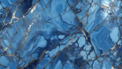 The primary subject of the image is a close-up of a blue marble wall. The setting is a room with a blue marble wall, which serves as the background. The visual style is a photo of the marble wall, showcasing its unique texture and color. The dominant colors in the image are blue and grey, creating a calm and serene atmosphere.