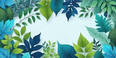 The primary subject of the image is a collection of green leaves, which are the main objects in the scene. The leaves are arranged in various shapes and sizes, creating a visually appealing and natural pattern. The setting is a white background, which provides a clean and minimalist look to the image. The visual style is a combination of digital art and illustration, as the leaves are depicted in a detailed and realistic manner. The colors and mood of the image are predominantly green, which gives the scene a fresh and l