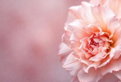 The primary subject of the image is a large, pink flower with white petals. The flower is the main focus of the image, and it is set against a pink background. The visual style of the image is a close-up of the flower, showcasing its details and beauty. The dominant colors in the image are pink and white, creating a soft and delicate atmosphere.