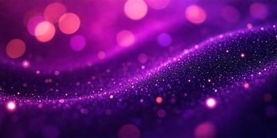 The primary subject of the image is a purple background with a pattern of bright, shiny, and colorful lights. The setting appears to be a space or a futuristic environment. The visual style of the image is a combination of digital art and illustration, creating a vibrant and dynamic atmosphere. The dominant colors in the image are purple and various shades of bright lights, giving the scene a futuristic and luminous mood.