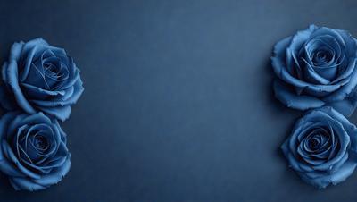 The primary subject of the image is a blue flower. The setting is a blue wall, which serves as the backdrop for the flower. The visual style is a close-up of the flower, showcasing its details. The dominant colors in the image are blue and white, creating a calm and serene atmosphere.