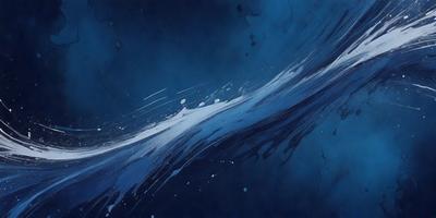 The primary subject of the image is a blue ocean wave. The setting is a blue background, which creates a serene and calming atmosphere. The visual style is a combination of digital art and illustration, giving the image a unique and artistic appearance. The dominant colors are blue and white, which contribute to the overall mood of the scene.