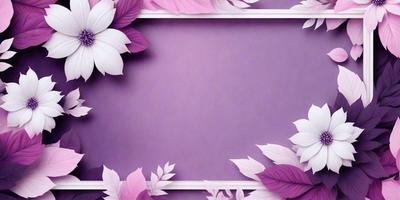 The primary subject of the image is a purple background with a white frame. The setting is a close-up of the purple background, showcasing its color and texture. The visual style is a combination of digital art and illustration, creating a unique and artistic appearance. The colors and mood of the image are predominantly purple and pink, giving it a warm and inviting atmosphere.