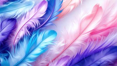 The primary subject of the image is a close-up of a feather, showcasing its intricate details and texture. The feather is positioned in the center of the image, with its vibrant colors and natural patterns drawing the viewer's attention. The setting is a white background, which provides a clean and uncluttered environment for the feather to stand out. The visual style of the image is a close-up, allowing the viewer to appreciate the fine details of the feather. The colors and