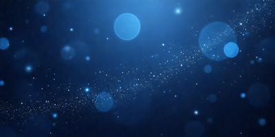 The primary subject of the image is a blue sky filled with stars. The setting is a night sky, and the visual style is a digital art or illustration. The colors are predominantly blue and white, creating a serene and peaceful atmosphere.