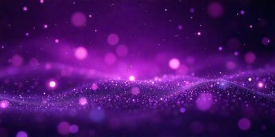 The primary subject of the image is a purple background with a pattern of bright, shining stars. The setting appears to be a night sky, with the stars creating a sense of depth and dimension. The visual style of the image is a combination of digital art and illustration, as the stars are depicted in a way that resembles a painting or drawing. The colors and mood of the image are predominantly purple, with the bright stars adding a touch of warmth and energy to the scene.