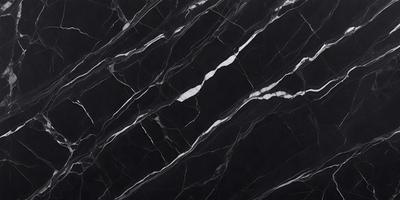 The primary subject of the image is a marble countertop with a black and white pattern. The setting is a kitchen, and the visual style is a close-up of the marble countertop. The colors and mood of the image are predominantly black and white, giving it a classic and elegant appearance.