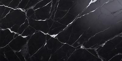 The primary subject of the image is a black and white marble tile. The setting is a dark room, and the visual style is a close-up of the marble tile. The dominant colors are black and white, creating a classic and elegant atmosphere.