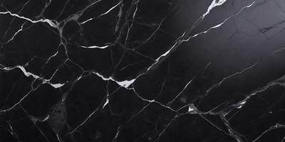 The primary subject of the image is a black and white marble tile. The setting is a dark room, and the visual style is a close-up of the marble tile. The dominant colors are black and white, creating a classic and elegant atmosphere.
