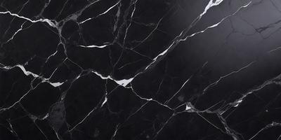 The primary subject of the image is a black and white marble tile. The setting is a dark room, and the visual style is a close-up of the marble tile. The dominant colors are black and white, creating a classic and elegant atmosphere.