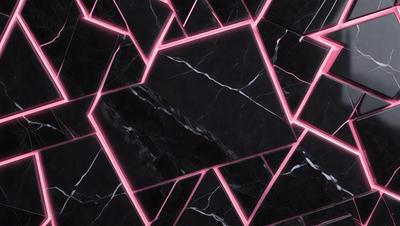 The primary subject of the image is a black and pink marble pattern. The setting is a black and white marble surface, which serves as the background. The visual style is a combination of digital art and illustration, creating a unique and eye-catching pattern. The dominant colors are black and pink, giving the image a bold and striking appearance.