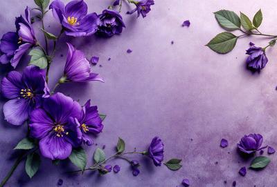 Purple flowers on a purple background.