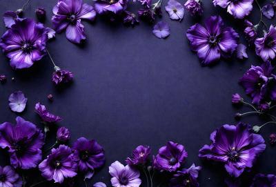 Purple flowers on a purple background.