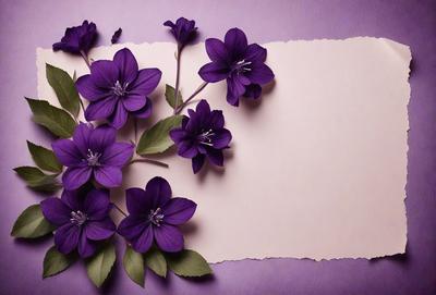 Purple flowers on a purple background.
