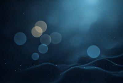 The primary subject of the image is a blue sky with a few white lights in the background. The setting appears to be a nighttime scene with a dark blue background. The visual style of the image is a combination of a photo and digital art, creating a unique and artistic representation of the night sky. The colors and mood of the image are predominantly dark and moody, with the blue sky and white lights providing a contrasting and calming effect.