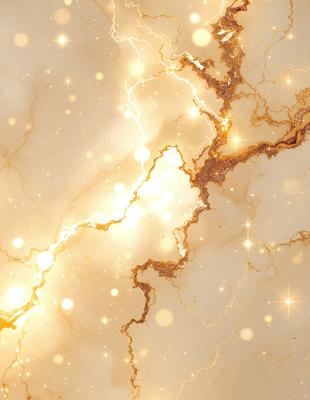 The primary subject of the image is a close-up of a marble surface with a golden glow. The setting is a white marble wall, and the visual style is a photo. The colors and mood of the image are warm and inviting, with the golden light creating a sense of luxury and elegance.