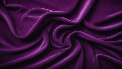 Purple fabric with a flowing pattern.