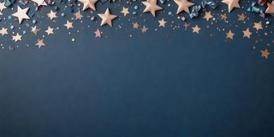 The primary subject of the image is a blue background with a pattern of stars. The setting is a dark blue wall, and the visual style is a digital art or illustration. The dominant colors are blue and white, creating a calm and serene atmosphere.