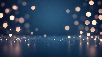 The primary subject of the image is a blue background with a pattern of white lights. The setting appears to be a dark room, and the visual style is a digital art or illustration. The dominant colors are blue and white, creating a calm and serene atmosphere.