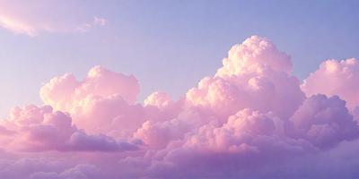 The primary subject of the image is a cloudy sky with pink clouds. The setting is a beautiful, colorful sky with a backdrop of clouds. The visual style is a natural, artistic representation of the sky. The colors and mood of the image are predominantly pink, creating a serene and calming atmosphere.