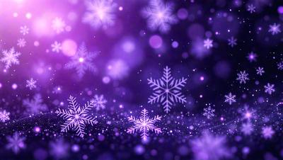 The primary subject of the image is a snowflake pattern, which is the main object, scene, or focus of the image. The setting or background of the image is a purple background, which adds a unique and visually striking element to the scene. The visual style of the image is a digital art or illustration, as it is a well-crafted and detailed representation of the snowflake pattern. The colors and mood of the image are predominantly purple, which gives the scene a calm and ser
