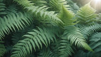 The primary subject of the image is a large green plant with many leaves. The plant is surrounded by a lush green environment, which adds to the overall atmosphere of the scene. The visual style of the image is a close-up of the plant, showcasing its intricate details. The colors in the image are predominantly green, which creates a serene and natural mood.