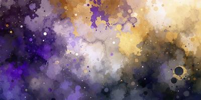 The primary subject of the image is a purple and gold galaxy, which is the main object, scene, or focus of the image. The setting or background features a purple and gold galaxy, which is a digital art illustration. The visual style of the image is digital art, and the dominant colors are purple and gold, creating a vibrant and lively atmosphere.