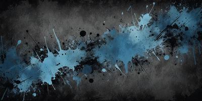 The primary subject of the image is a blue and black painting or drawing, featuring a mix of blue and black colors. The setting is a black and white background, which contrasts with the blue and black colors of the painting. The visual style appears to be a combination of digital art and illustration, as the painting has a modern and artistic appearance. The overall atmosphere of the image is dynamic and visually engaging, with the blue and black colors creating a sense of depth and contrast.
