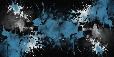 The primary subject of the image is a blue and white splatter pattern. The setting is a black background, which contrasts with the blue and white splatters. The visual style is a combination of digital art and illustration, creating a unique and eye-catching design. The colors and mood of the image are predominantly blue and white, giving it a clean and modern appearance.