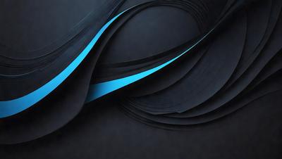 The primary subject of the image is a blue and black swirl pattern. The setting is a black background, and the visual style appears to be a digital art or illustration. The dominant colors are blue and black, creating a bold and striking appearance.