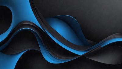 The primary subject of the image is a blue and black swirl, which appears to be a digital art or illustration. The setting is a dark background, which contrasts with the vibrant colors of the swirl. The visual style suggests a modern and creative approach to art, with the swirl being the main focus of the image. The colors and mood convey a sense of movement and dynamism, with the blue and black swirl capturing the viewer's attention.