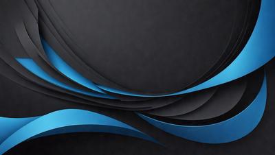 The primary subject of the image is a blue and black abstract design. The setting is a black background, which contrasts with the blue and black design. The visual style is a combination of digital art and illustration, creating a unique and eye-catching pattern. The colors and mood of the image are predominantly blue and black, giving it a modern and sophisticated appearance.