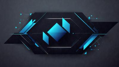 The primary subject of the image is a blue square, which is the main object, scene, or focus of the image. The setting or background is a black surface, which contrasts with the blue square. The visual style of the image is digital art, as it is a digital illustration or drawing. The dominant colors in the image are blue and black, creating a bold and striking visual effect.