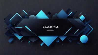 The primary subject of the image is a blue and white sign that reads "BIASC BRACE." The setting is a black background, which contrasts with the blue and white sign. The visual style is a digital art or illustration, as the sign is presented in a clean and organized manner. The colors and mood of the image are predominantly blue and white, giving it a modern and professional appearance.
