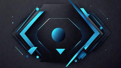 The primary subject of the image is a blue circle with a blue dot in the center. The circle is surrounded by a blue square, and the overall visual style appears to be a digital art or illustration. The colors and mood of the image are predominantly blue, creating a calm and serene atmosphere.