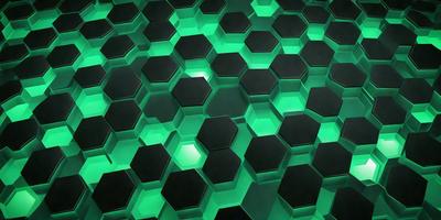 The primary subject of the image is a green and black patterned surface, which appears to be a wall or a piece of artwork. The setting is indoors, with the patterned surface being the main focus of the image. The visual style is a combination of digital art and illustration, creating a unique and eye-catching design. The dominant colors are green and black, giving the surface a modern and sophisticated appearance.