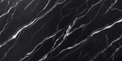 The primary subject of the image is a marble countertop with a black and white pattern. The setting is a kitchen, and the visual style is a close-up of the countertop. The colors and mood of the image are predominantly black and white, giving it a classic and elegant appearance.