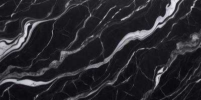 The primary subject of the image is a marble countertop with a black and white pattern. The setting is a kitchen, and the visual style is a close-up of the marble countertop. The colors and mood of the image are predominantly black and white, giving it a classic and elegant appearance.