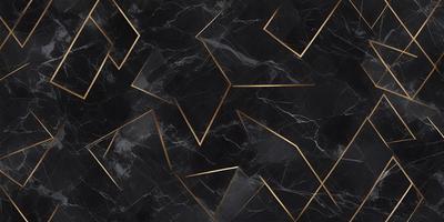The primary subject of the image is a black and gold marble pattern. The setting is a black background, and the visual style is a patterned design. The dominant colors are black and gold, creating a sophisticated and elegant atmosphere.